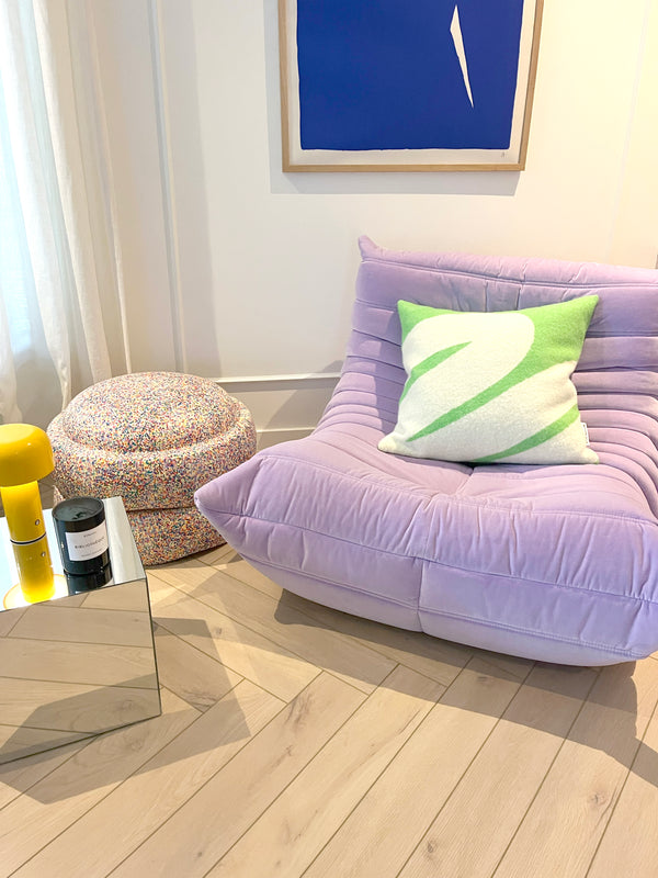 Housse de Coussin Swirl Pomme Blanc
