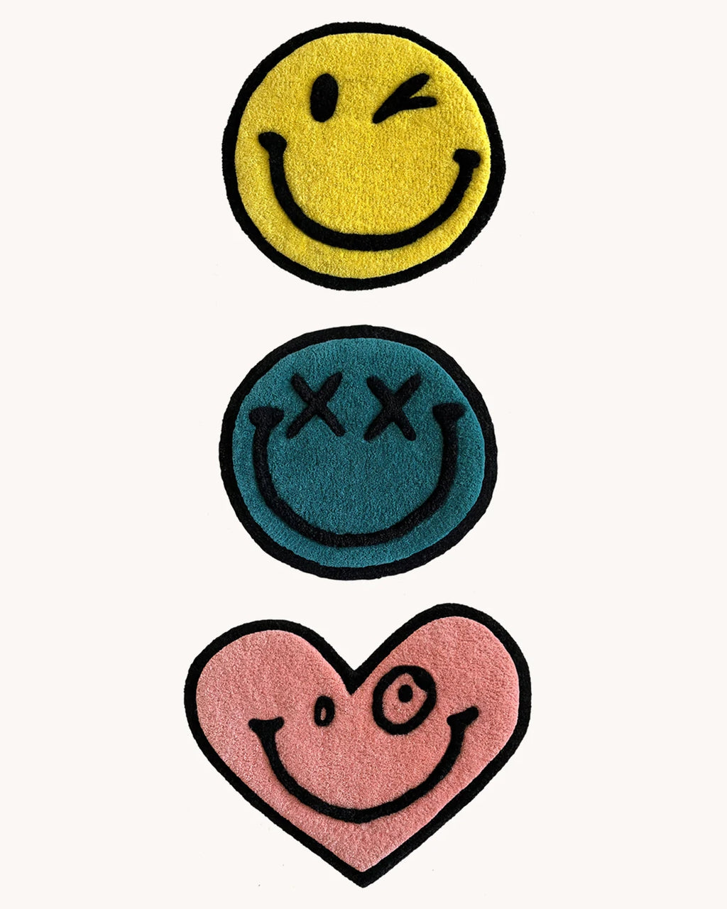 SmileyWorld x André Saraiva Wall Rug Set of 3 – Maison Deux