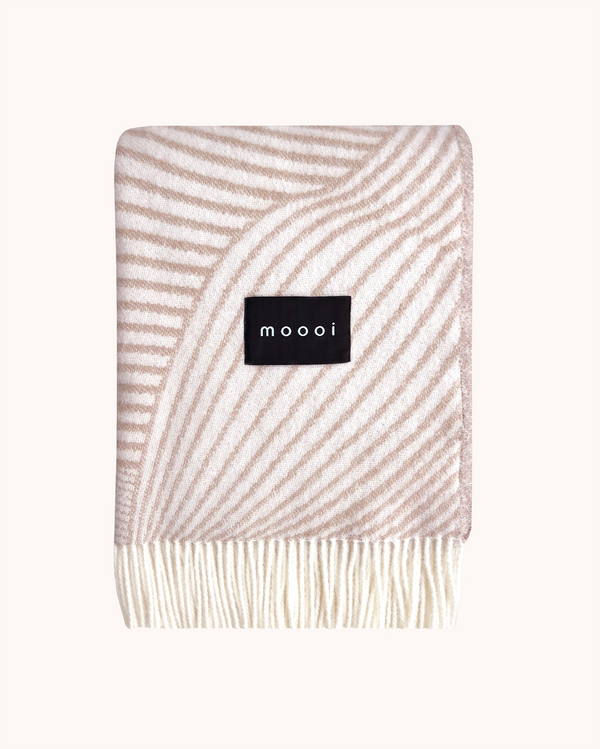 Moooi Blanket - Techno Bee Coffee Cream