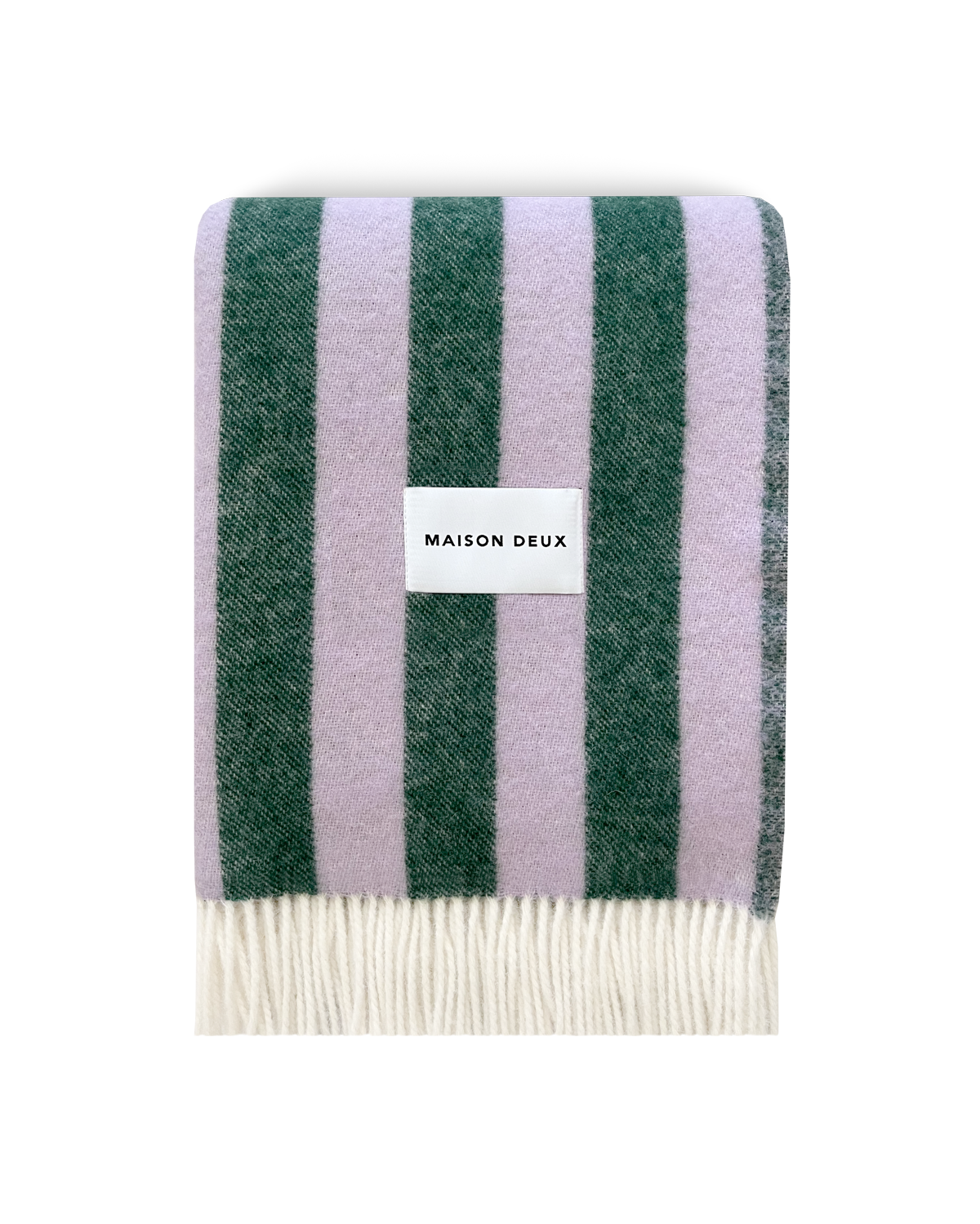 Wool Blanket Stripes - Lilac Green