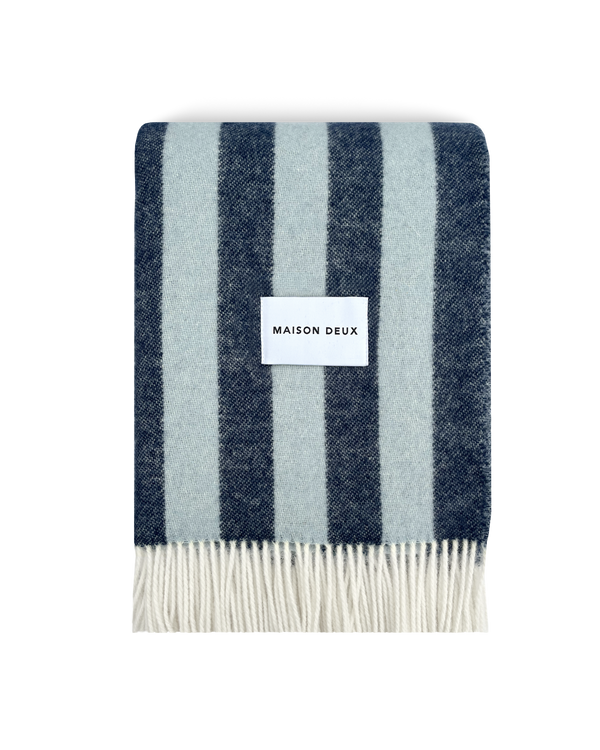 Candy Wrap Blanket Navy Ice Blue
