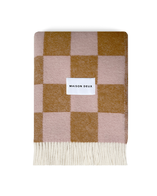 Checkerboard Blanket Terra Pink