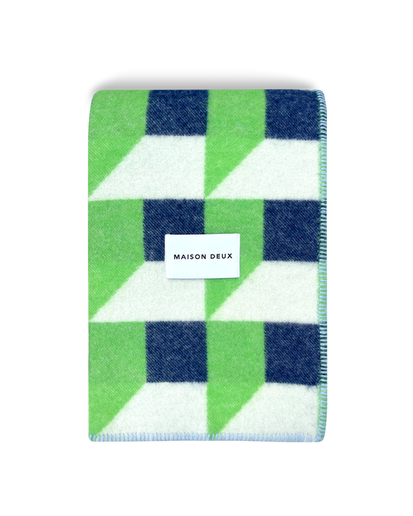 Cubics Blanket Apple Navy