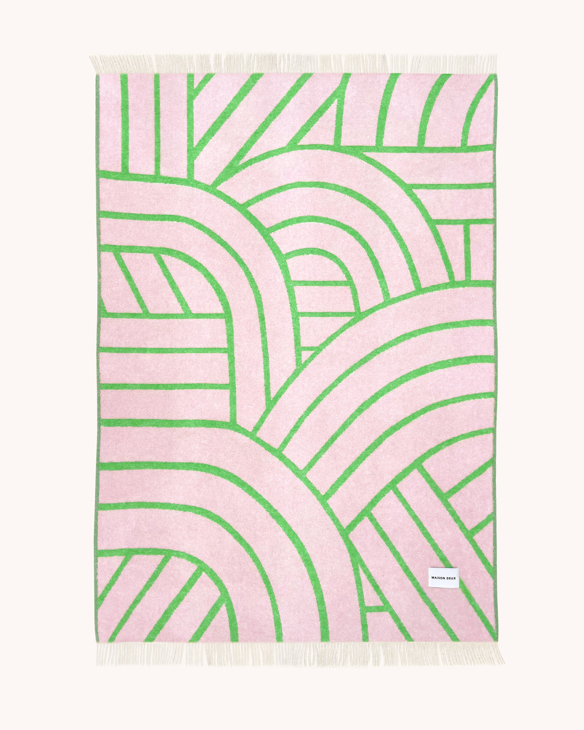 Lines Blanket Pink Apple