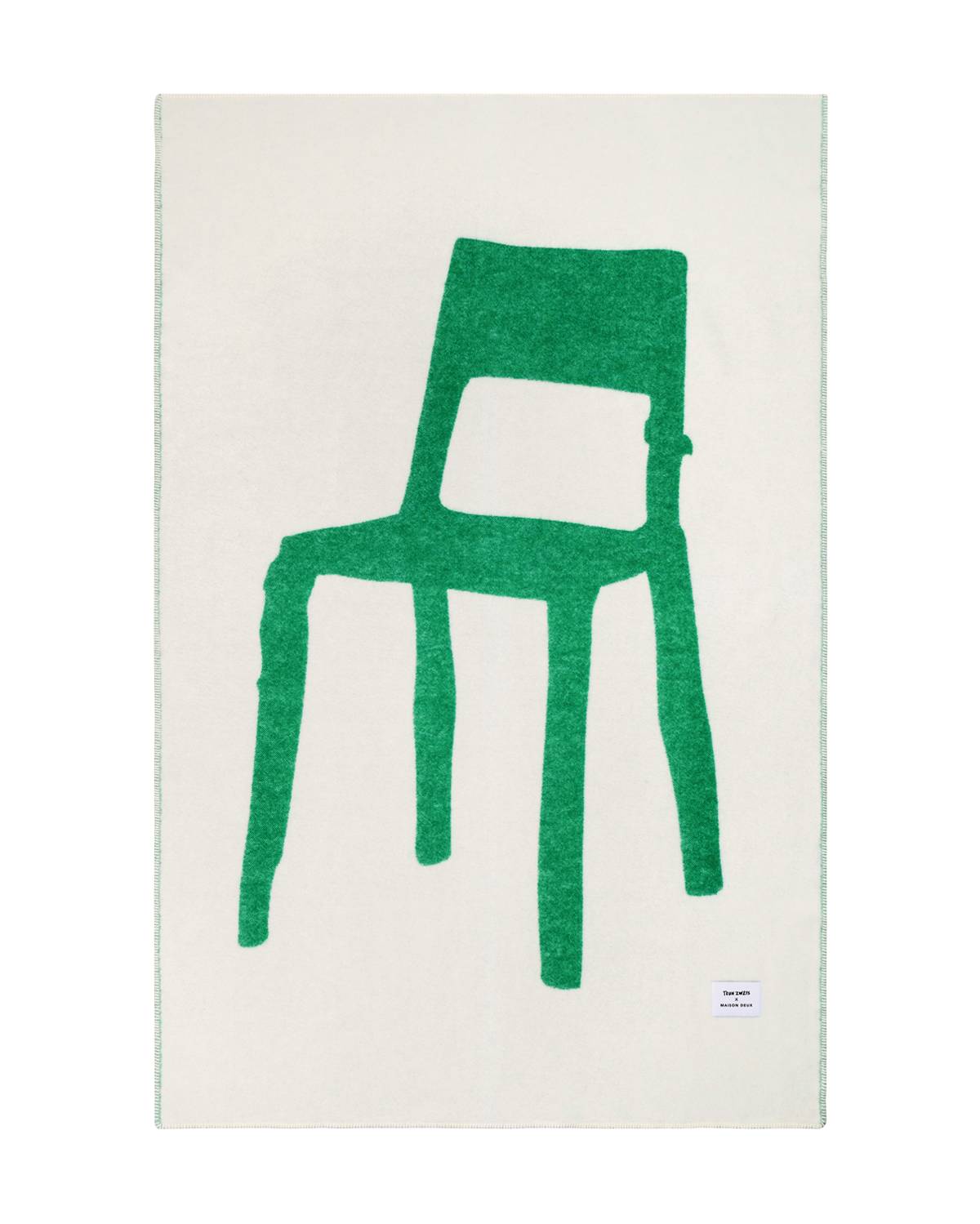 Decke Splitted Chair Grasgrün 130 x 200 cm