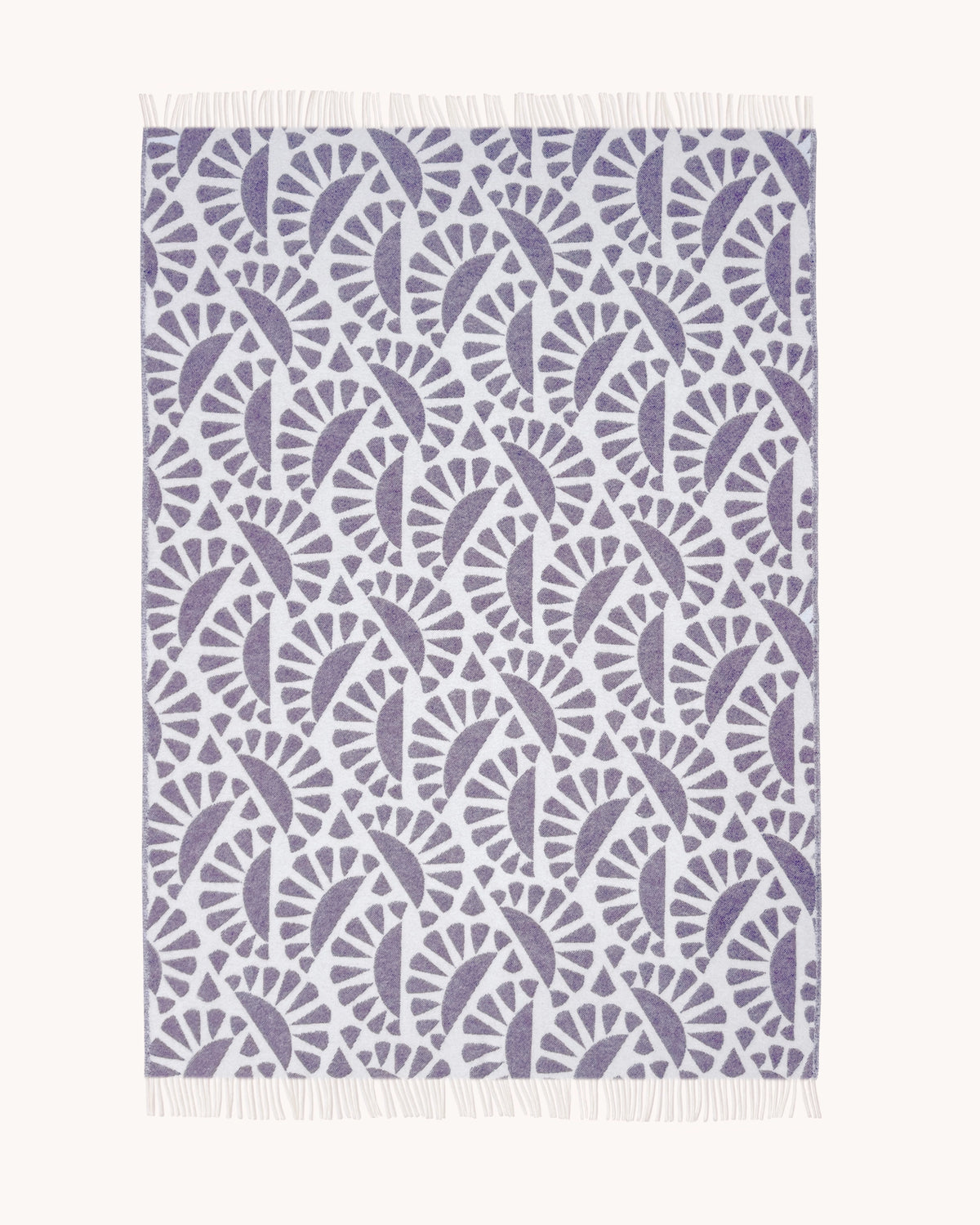 Moooi Blanket - Woodblock Beetle Plum Cream