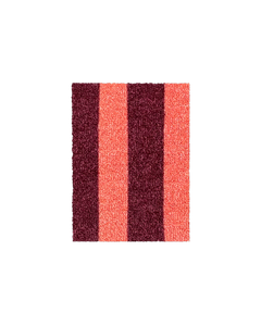 (SAMPLE) Wobbly Stripe Doormat Bordo Coral