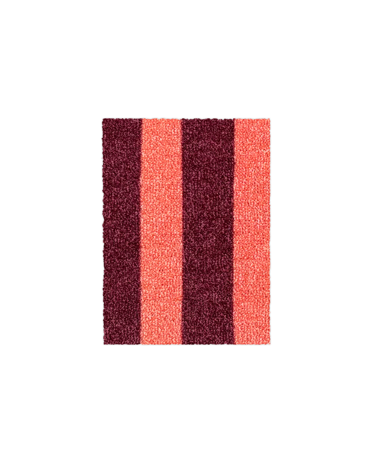 (SAMPLE) Wobbly Stripe Doormat Bordo Coral