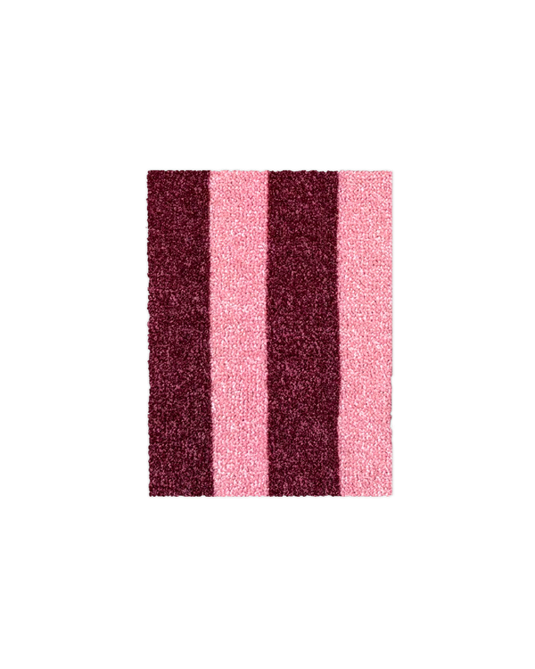 (SAMPLE) Wobbly Stripe Doormat Bordo Pink