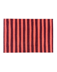 Wobbly Stripe Deurmat Bordeaux Coral