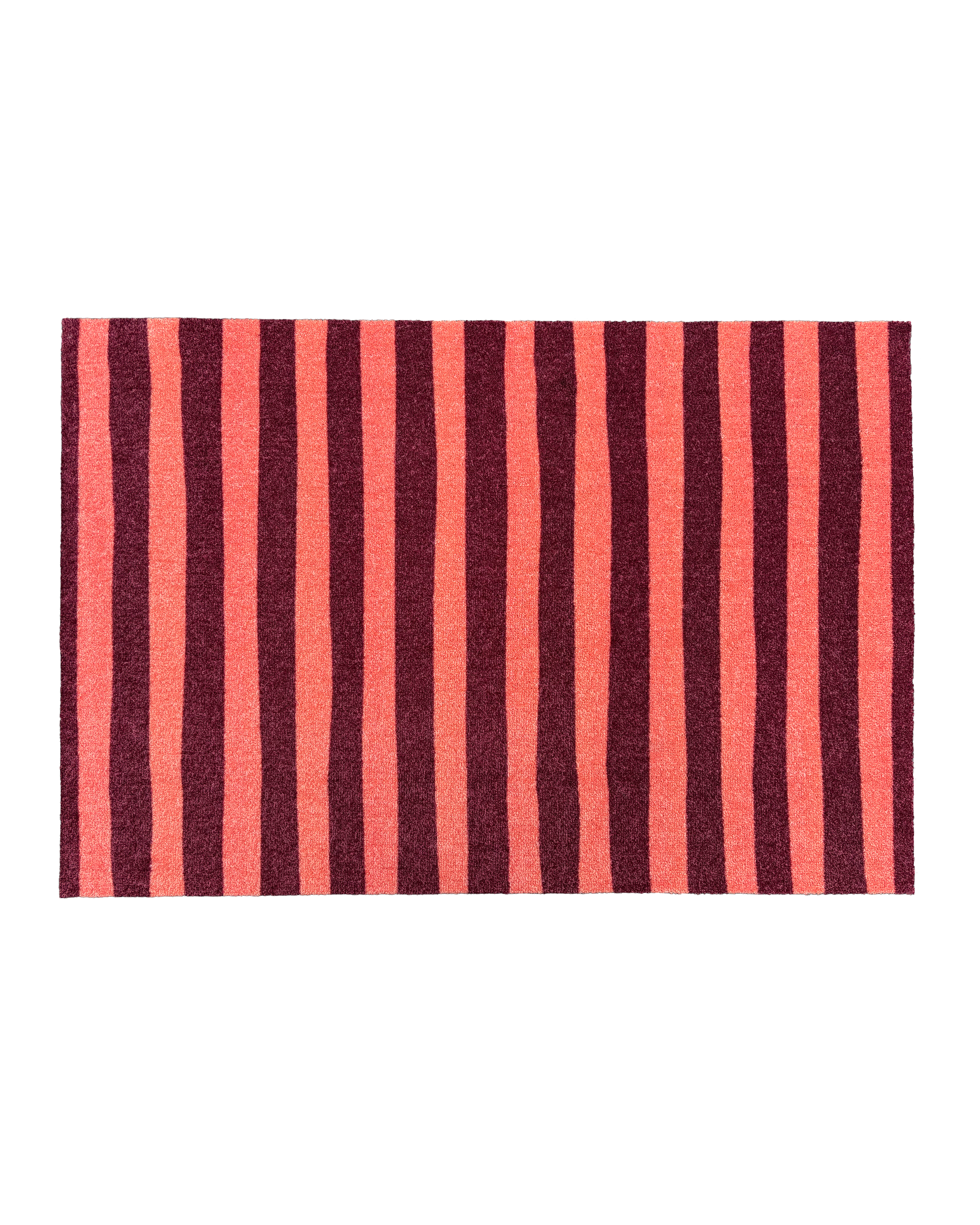 (SAMPLE) Wobbly Stripe Doormat Bordo Coral