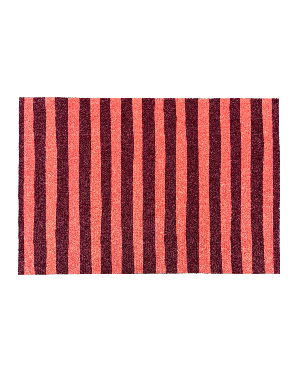 Design Custom Size Doormat Wobbly Stripe Bordeaux Coral | Maison Deux