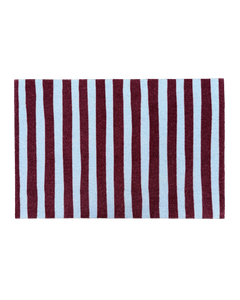 Wobbly Stripe Deurmat Bordeaux IJsblauw