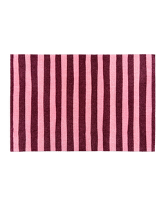 Wobbly Stripe Deurmat Bordeaux Roze