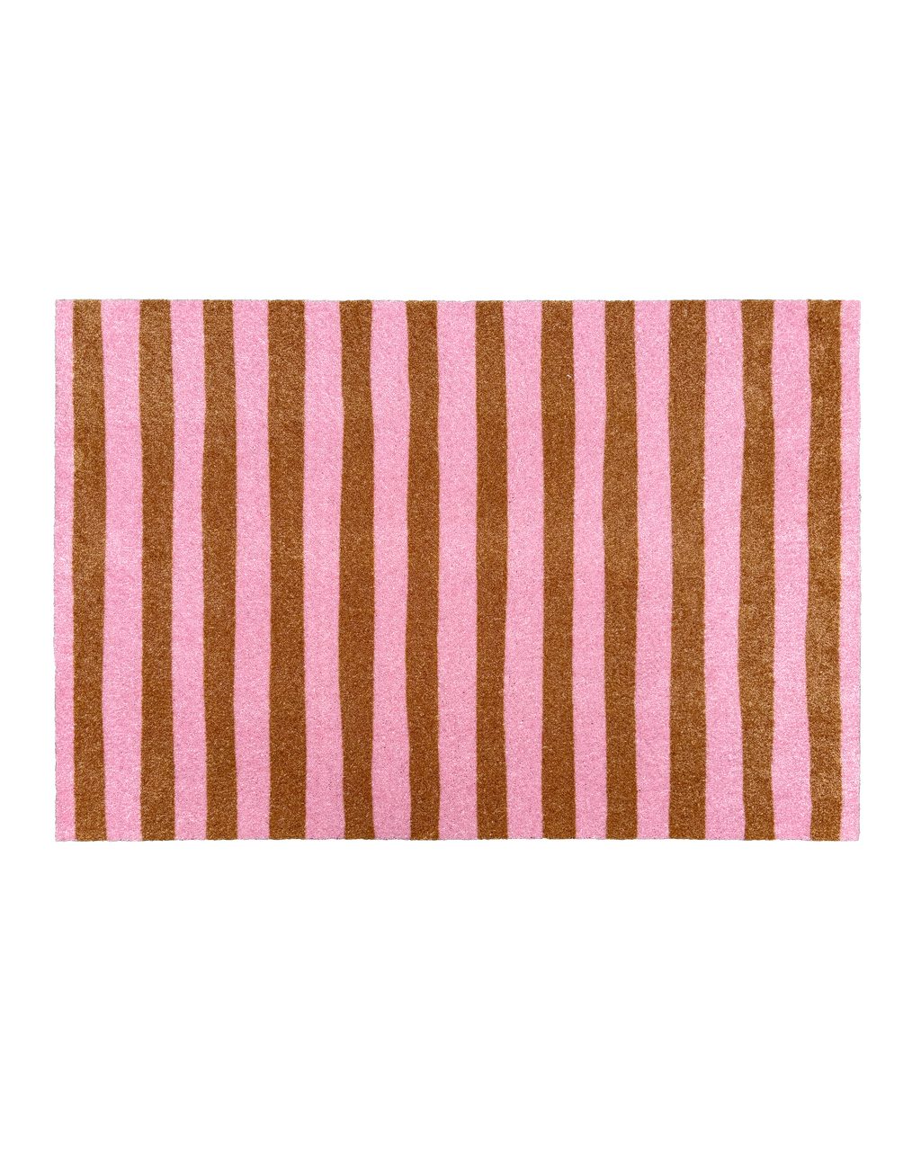 Wobbly Stripe Doormat Pink Toffee