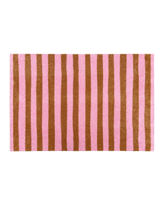 Wobbly Stripe Deurmat Roze Toffee