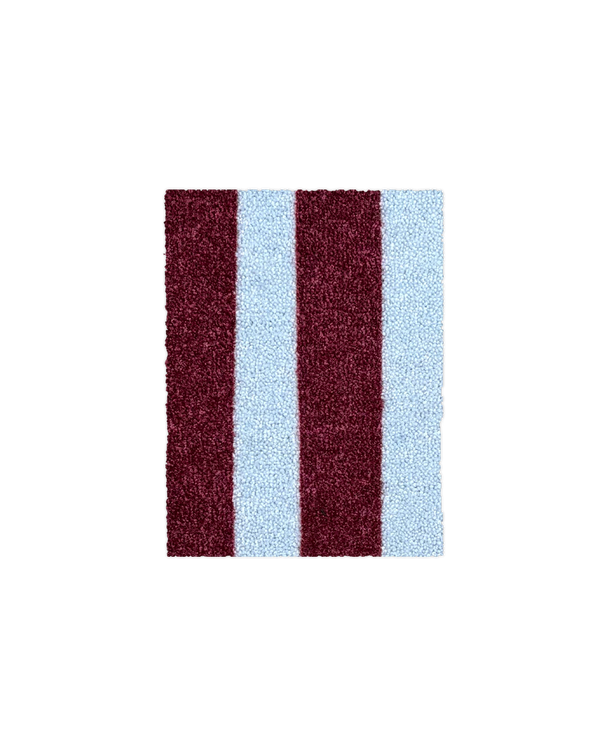 (SAMPLE) Wobbly Stripe Doormat Bordo Ice Blue