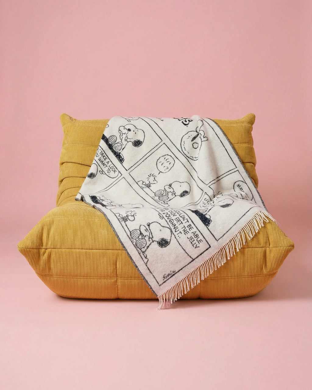 Couverture Peanuts Comic Donut Blanc Noir