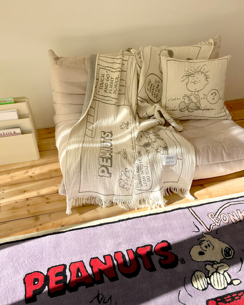 Peanuts Rug Comic Moon Purple