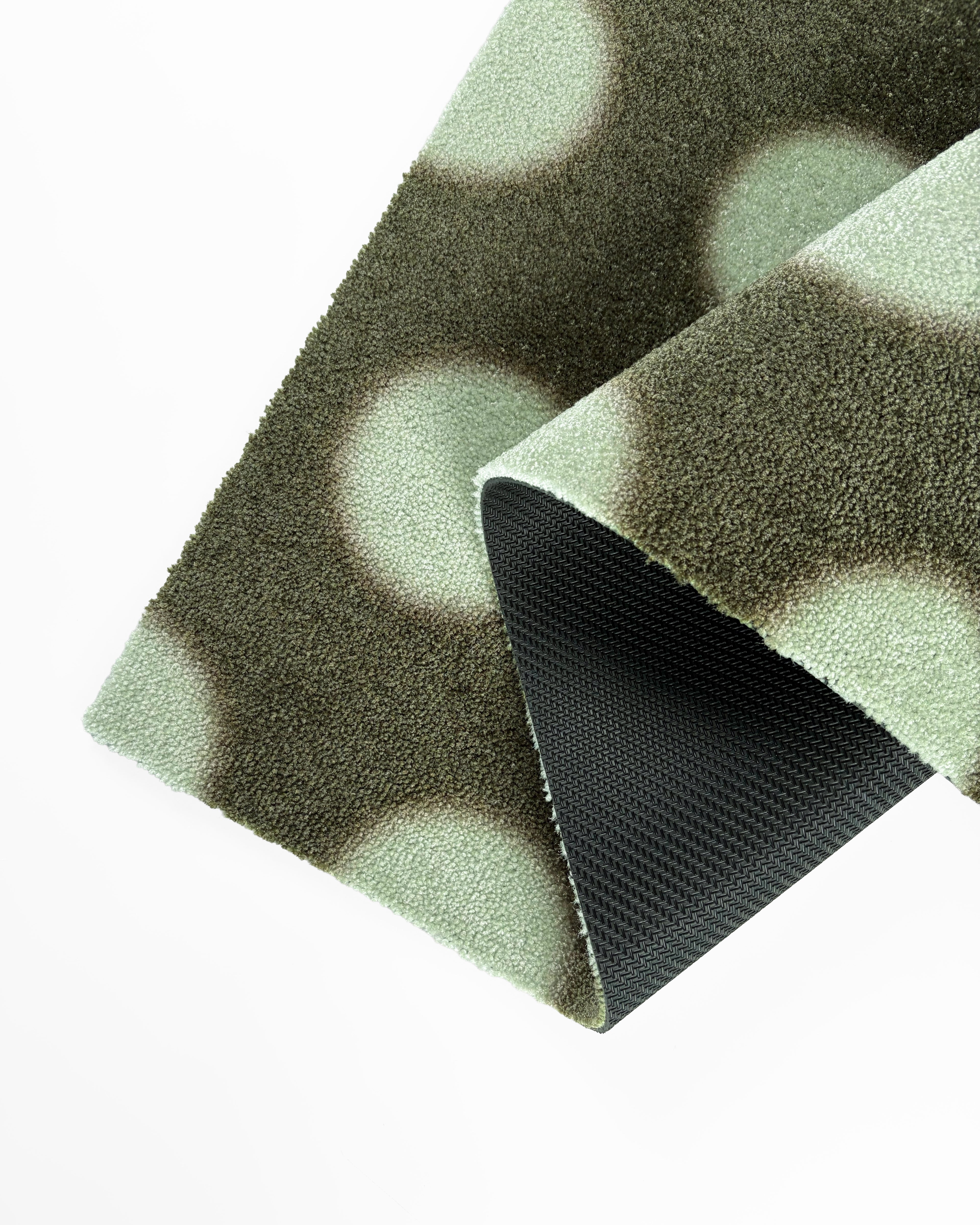 Puffy Polka Doormat Olive Sage