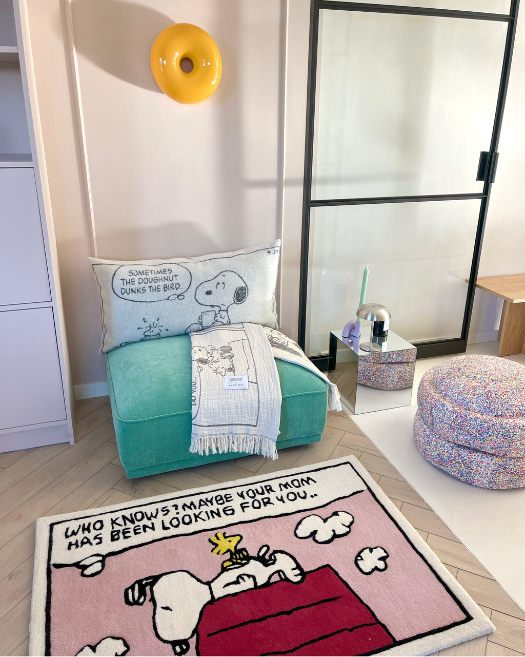 Peanuts Rug Comic Mom 80x120 cm | Snoopy & Woodstock – Maison Deux