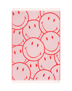 Smiley® (RED) X Maison Deux Decke Rosa-Rot