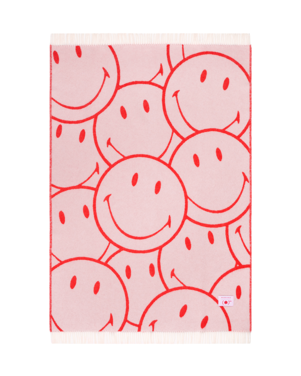 Plaid Smiley® (RED) X Maison Deux Rose Rouge