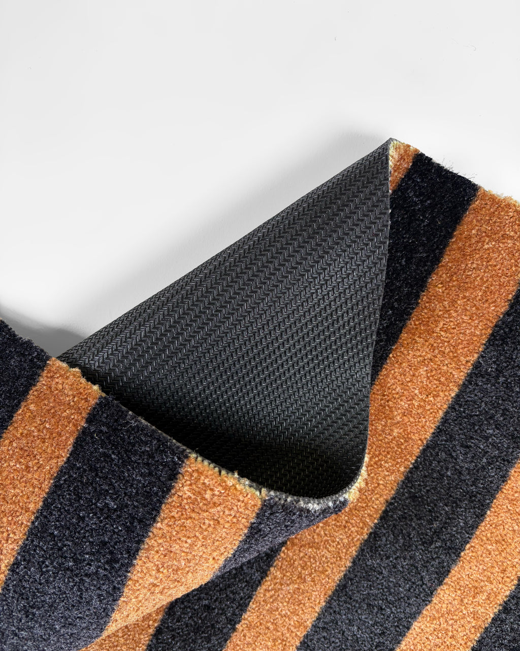Wobbly Stripe Doormat Black Toffee