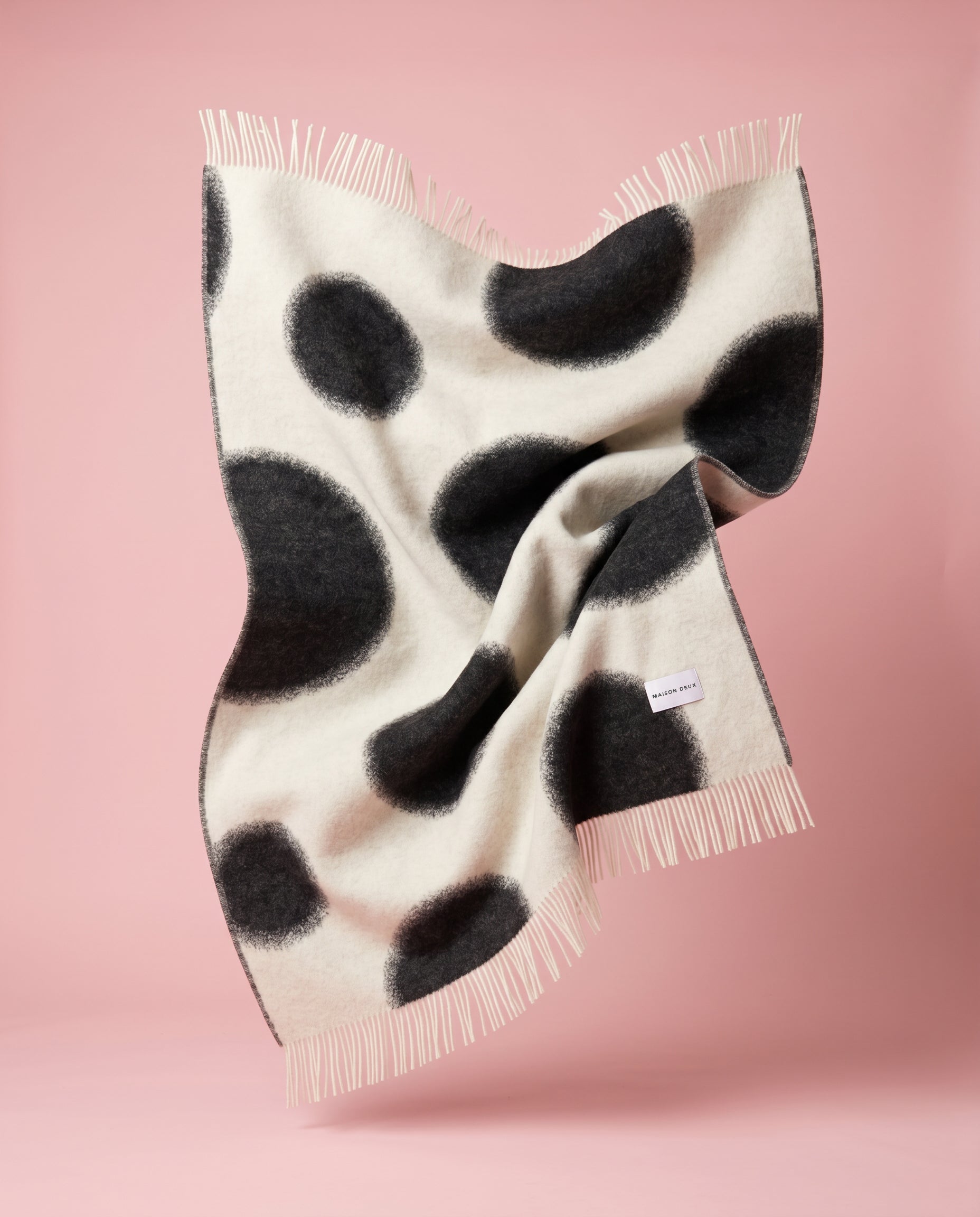 Plaid Polka Bold Blanc Noir