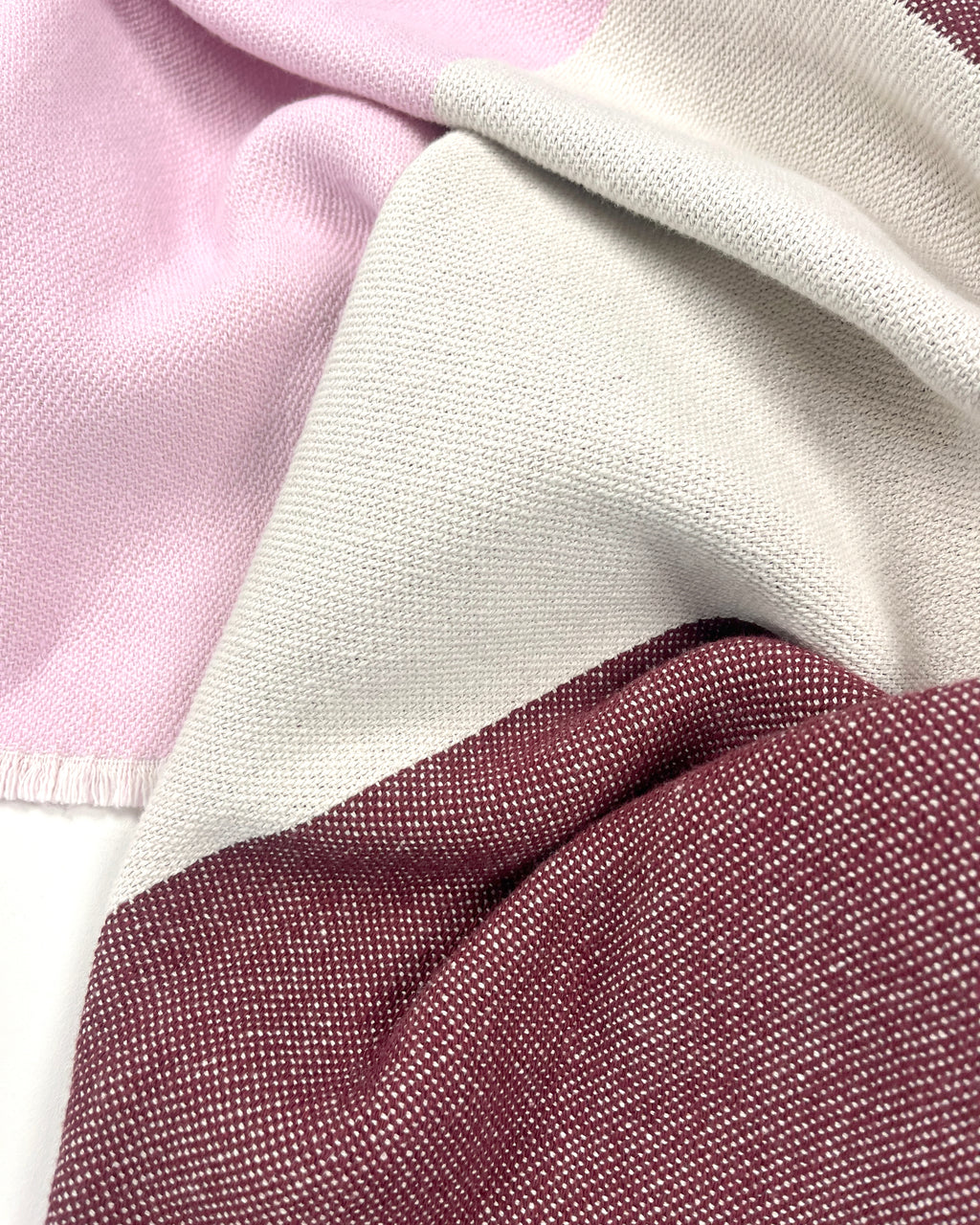 Check Bold Blanket Burgundy Pink