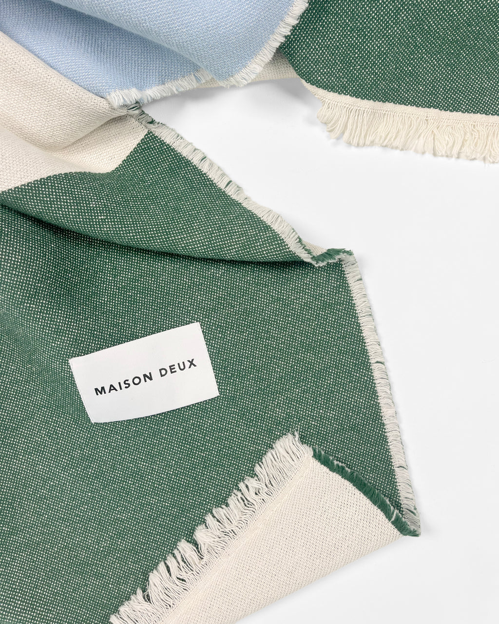 Check Bold Blanket Forest Blue