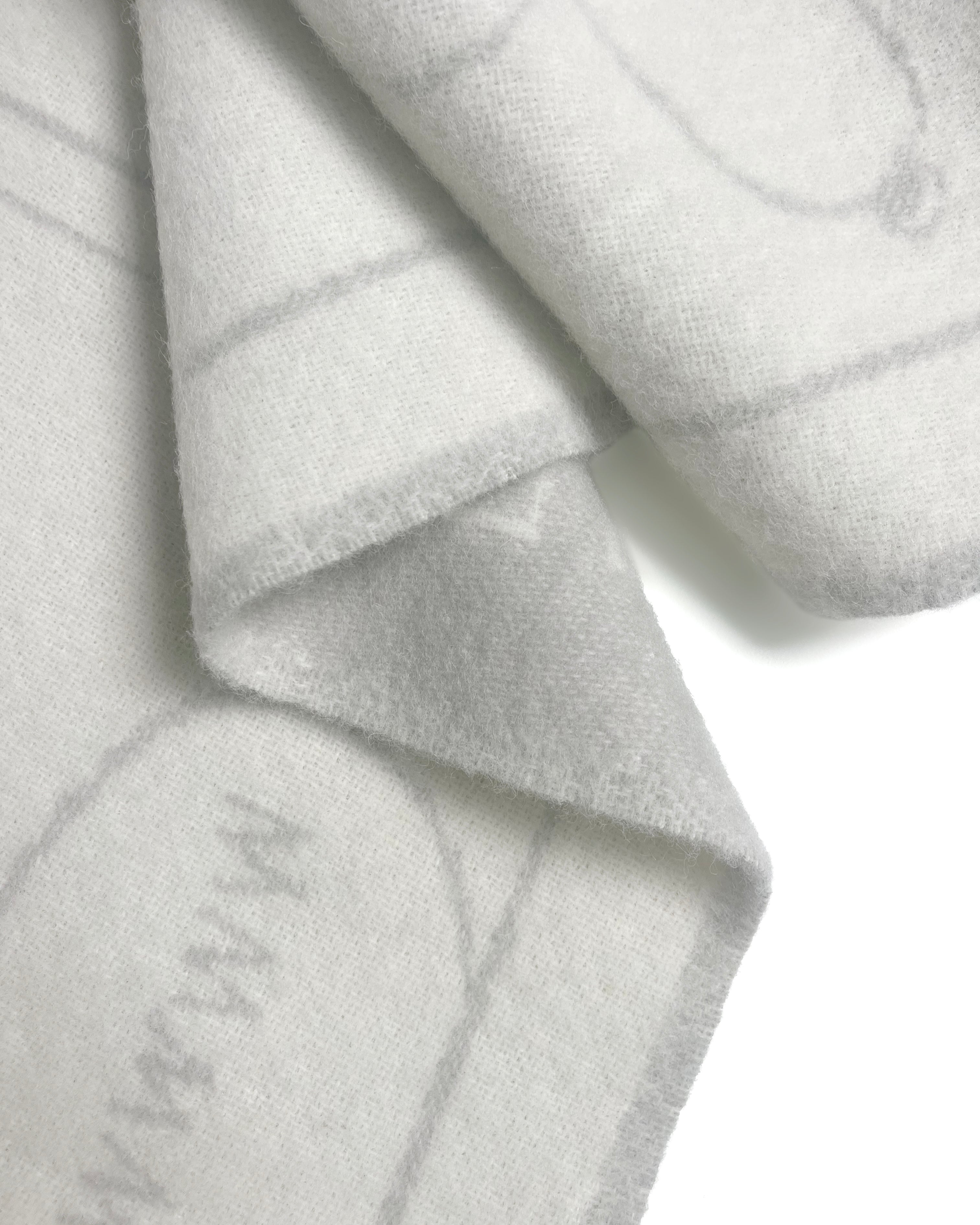 Peanuts-Decke Comic Donut Weiß Grau