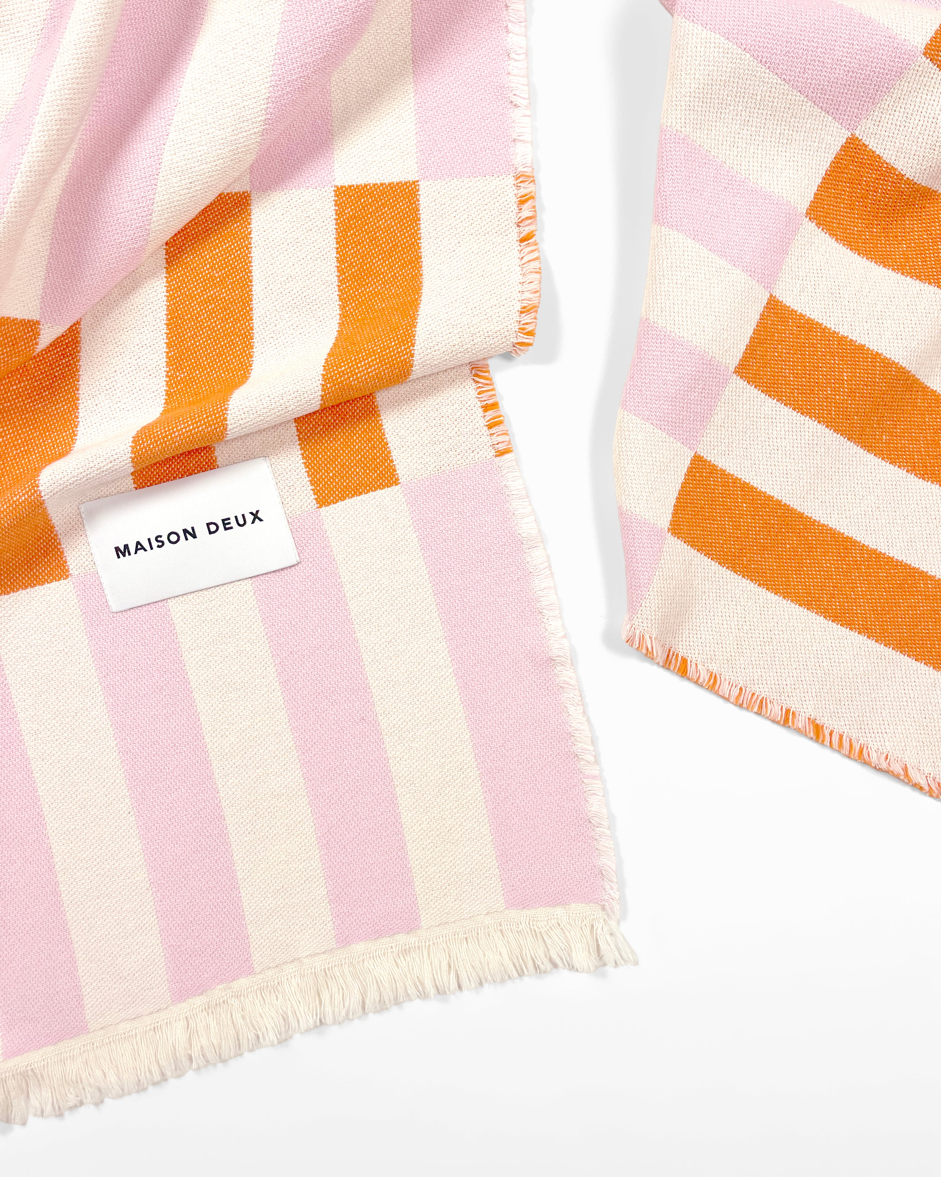 Tiles Blanket Pink Carrot