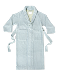 Dual Stripe Bathrobe Blue Butter Yellow