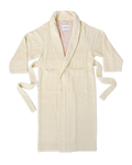 Dual Stripe Bathrobe Butter Yellow Pink
