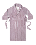 Dual Stripe Bathrobe Lilac Bordo