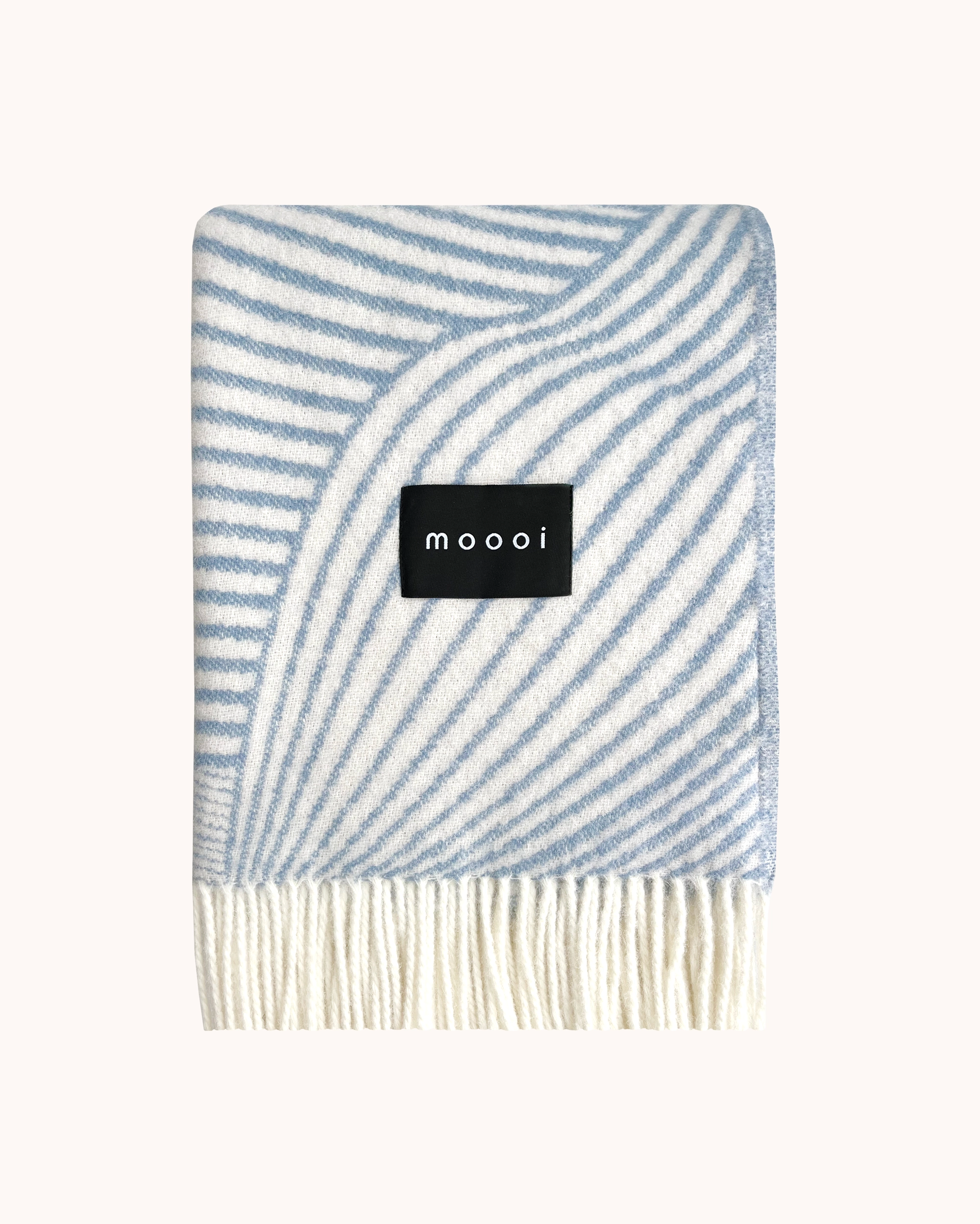 Moooi Blanket - Techno Bee Denim Cream