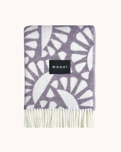 Woodblock Beetle Blanket Plum Cream - Sample Sale