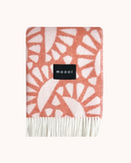 Moooi Blanket - Woodblock Beetle Rust Cream