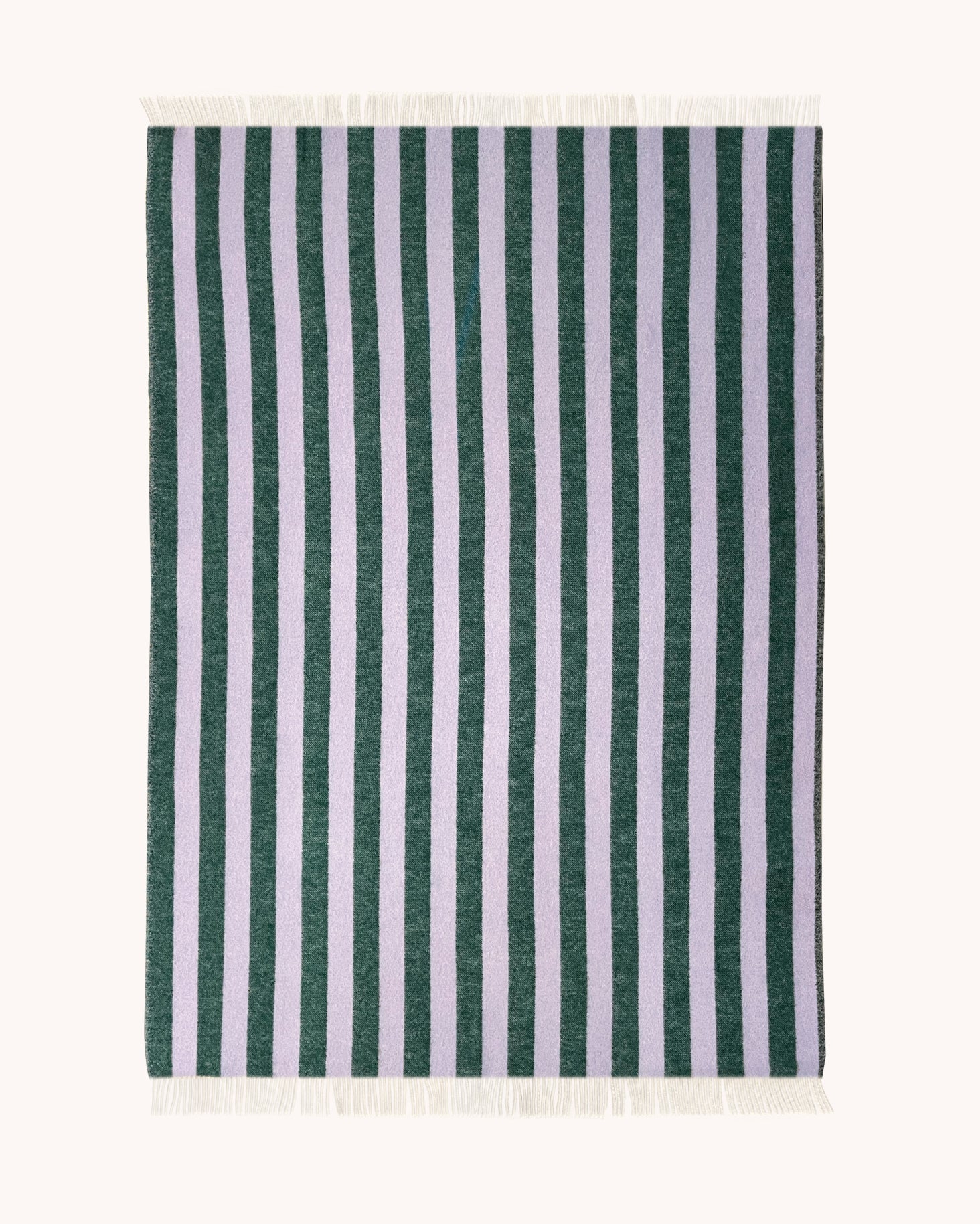 Wool Blanket Stripes - Lilac Green