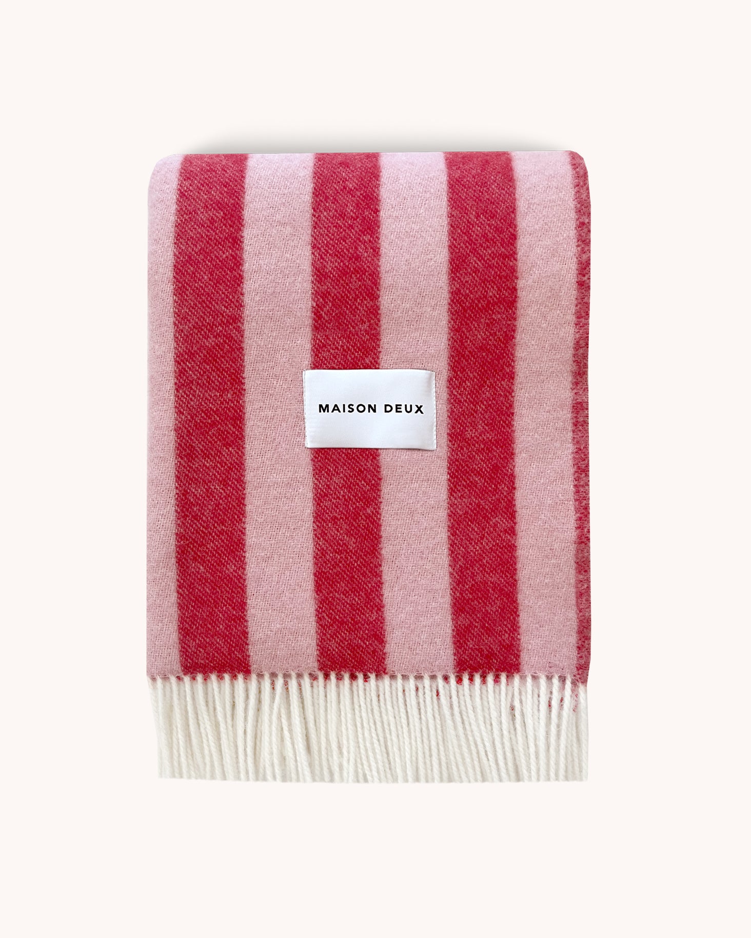 Wool Blanket Stripes - Pink Red
