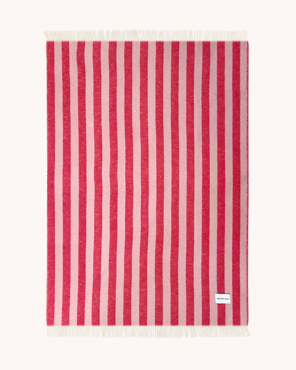 Wool Blanket Stripes - Pink Red