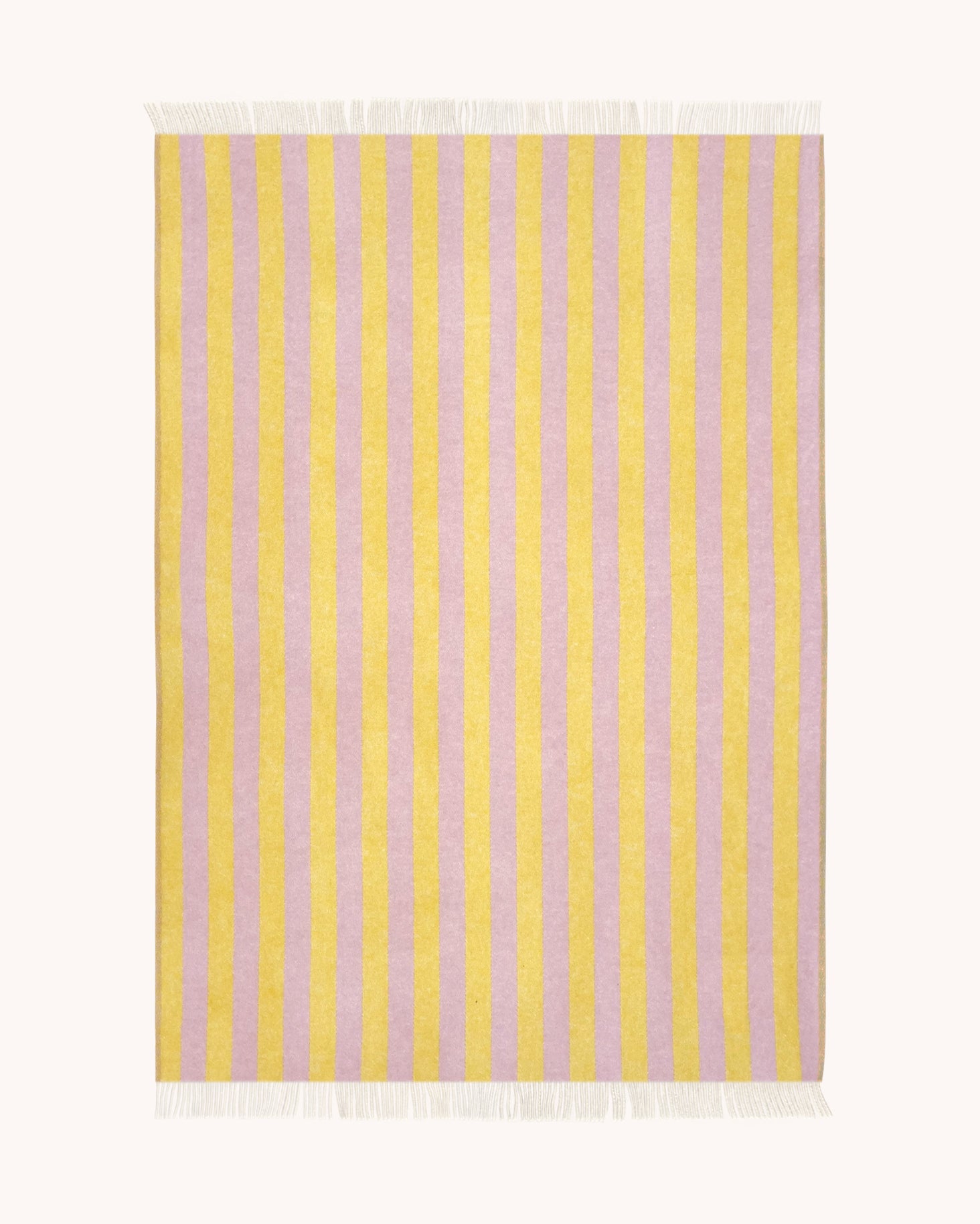 Wool Blanket Stripes - Pink Yellow