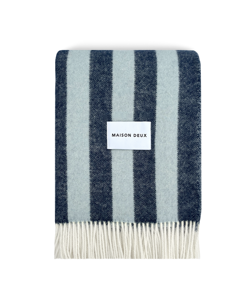 Candy Wrap Blanket Navy Ice Blue