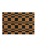 Chalky Check Doormat Black Toffee