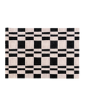Custom Doormat Chalky Check Black White
