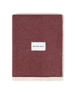 Check Bold Decke Bordeaux-Rosa