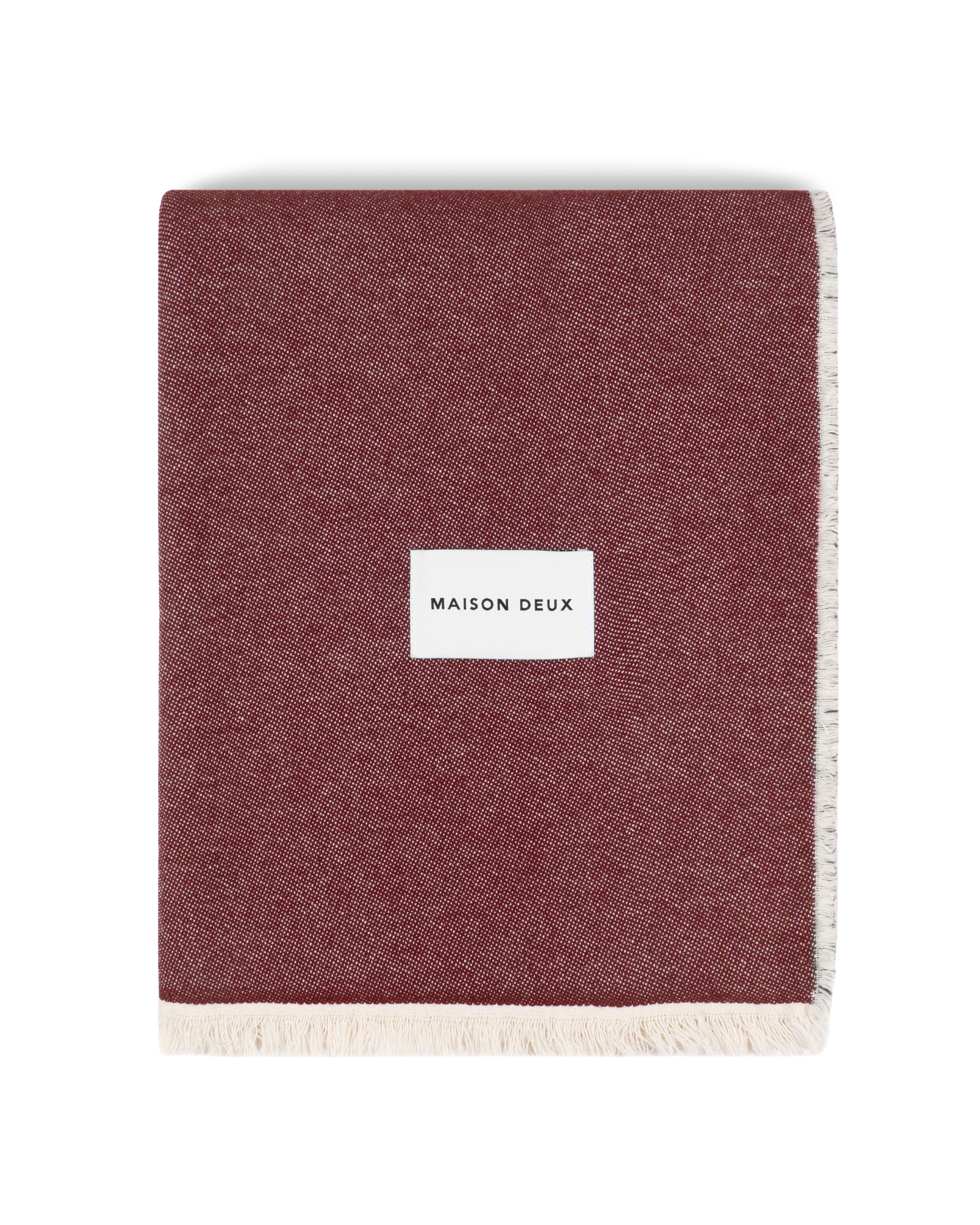 Check Bold Blanket Burgundy Pink