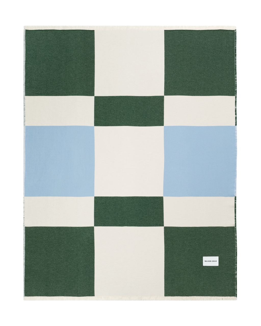 Check Bold Blanket Forest Blue