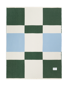 Check Bold Blanket Forest Blue